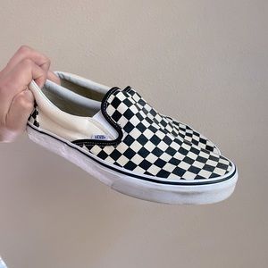 Vans slip on checkered